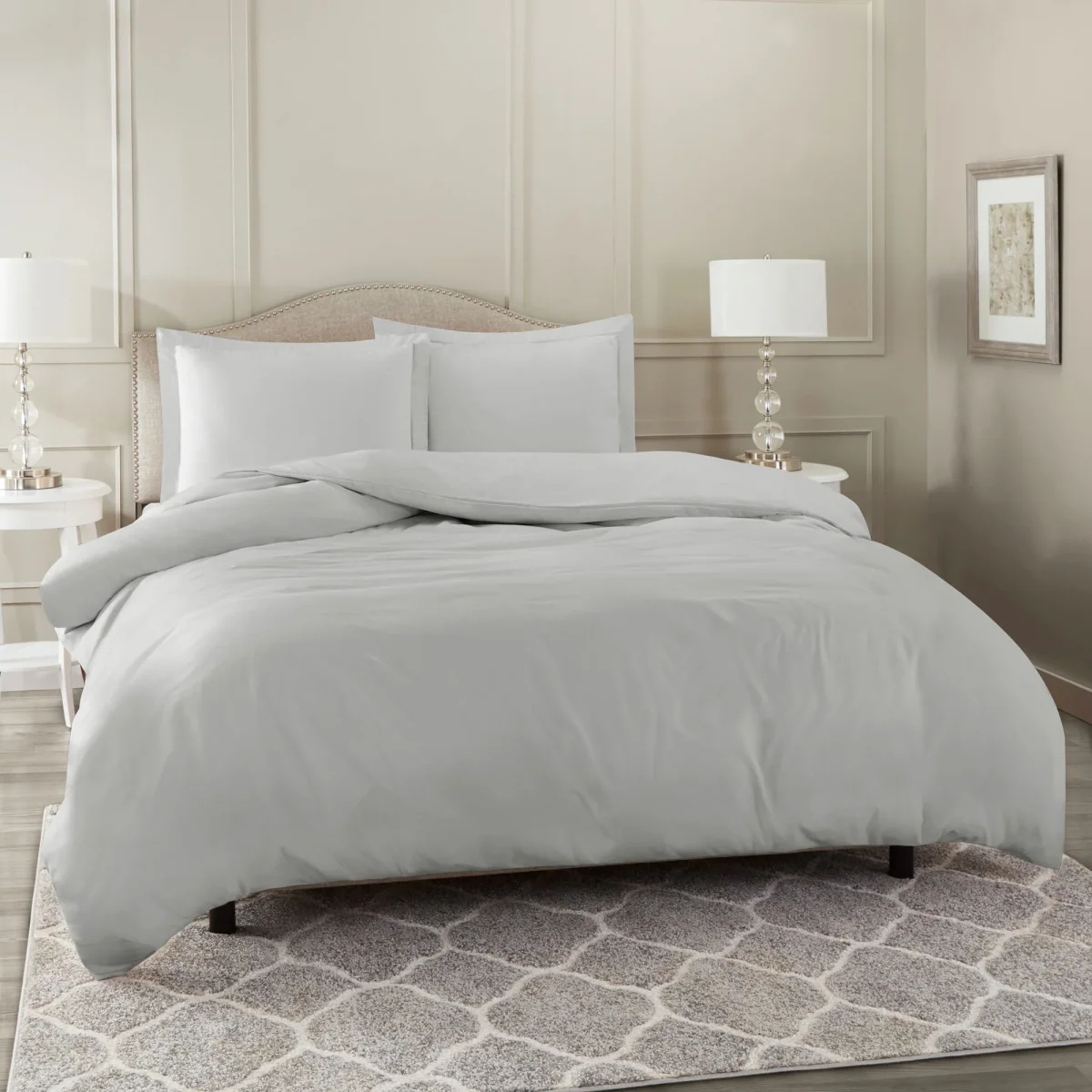 Clara Clark Duvet Cover 3 Piece Set – Ultra Soft Double Brushed Microfiber Hotel Collection – Comforter Cover with Button Closure and 2 Pillow Shams - Image 7